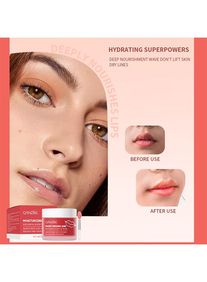 QANZIRE Moisturizing lip mask - Reduces lip lines and hydrates lips 20g - Image 3